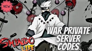 War Private Server Codes For Shindo Life