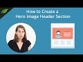 How to Create a Hero Image Header Section on Your Homepage with Thrive Architect