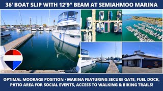 Picturesque 36 Boat Slip for Sale in Semiahmoo Marina in Washington Just South of Canada