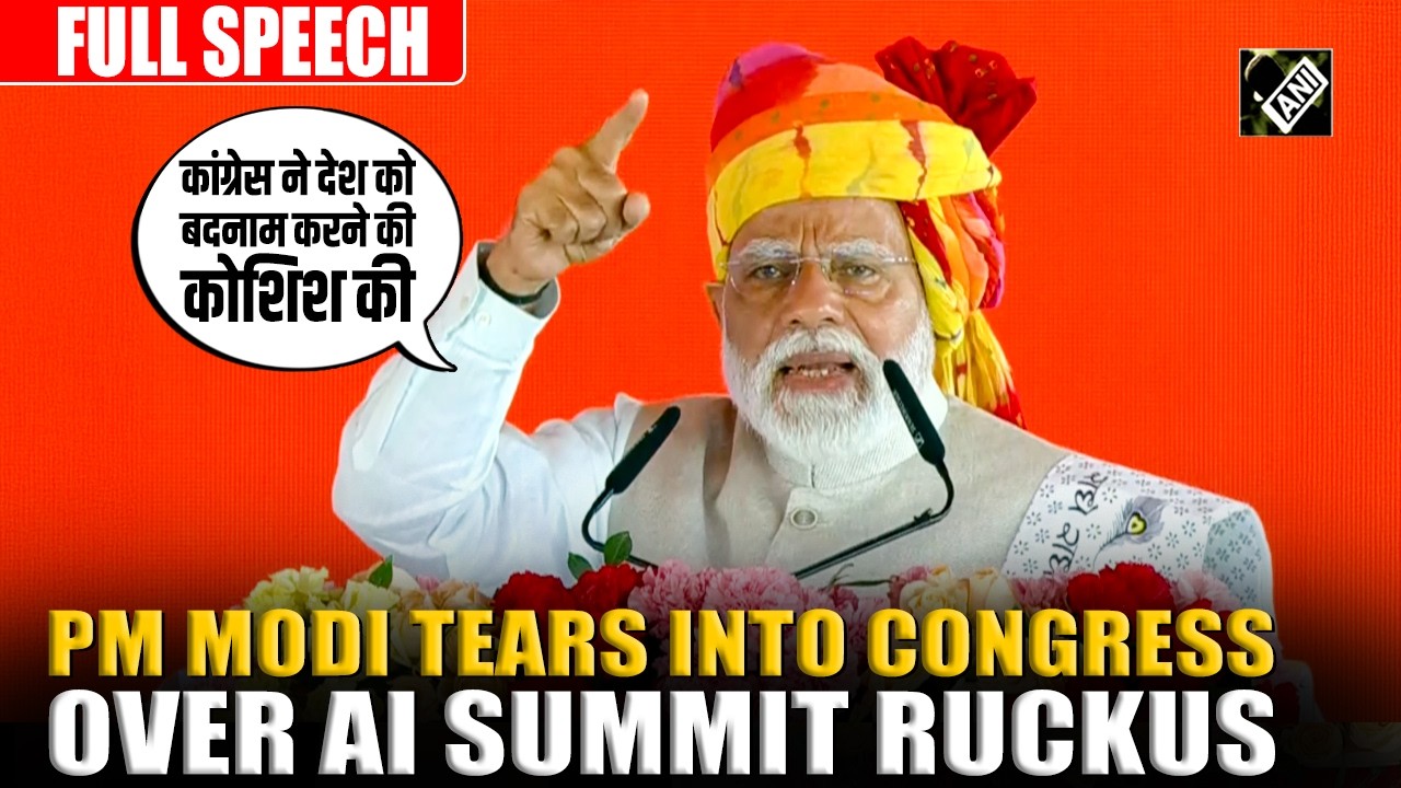 “INC Converted to MMC”, PM Modi tears into congress over AI Summit Ruckus in Ajmer