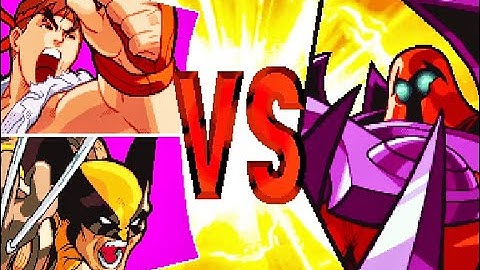 Ryu & Wolverine vs Onslaught - Arcade - Marvel vs Capcom 1998