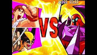 Ryu & Wolverine vs Onslaught - Arcade - Marvel vs Capcom 1998