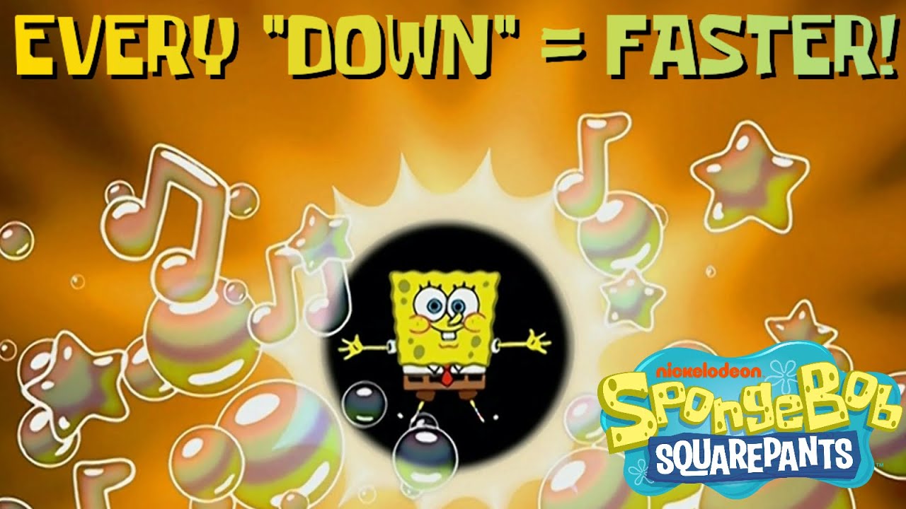 SpongeBob Underwater Sun but Every time it says "Down" it gets faster! YouTube