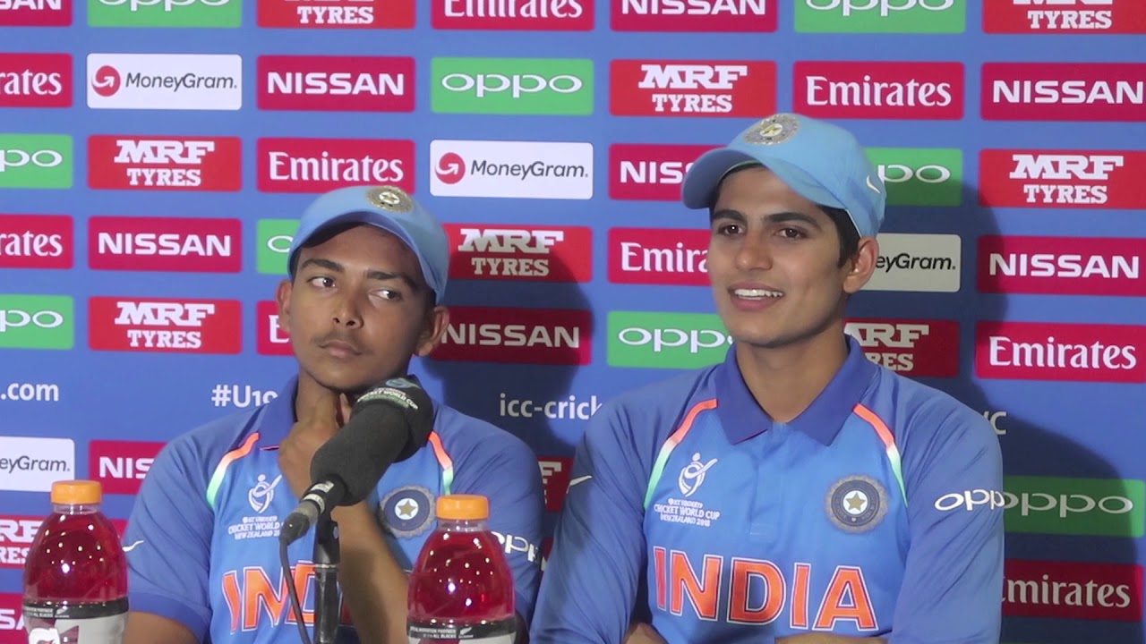 Shubman Gill Century Vs Pakistan Interview Prithvi Shaw India U19 World Cup Cricket Snehal Youtube