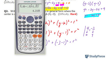 Write an equation of a circle in general form