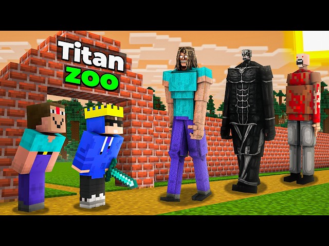 Saving All Famous Titans From Scary Entities In Minecraft!!!
