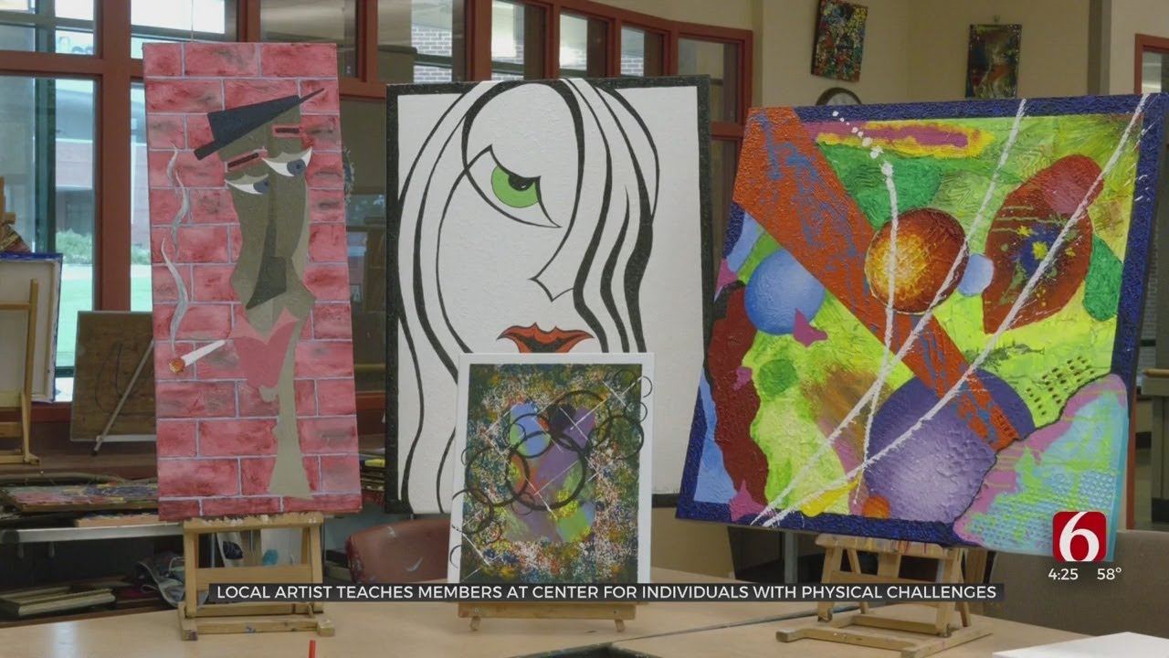 Local Artist Teaches Members At Center For Individuals With Physical Challenges