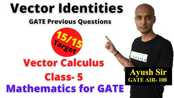 Vector Identities GATE Previous Year Questions in Hindi, Vector Calculus for GATE Class- 5