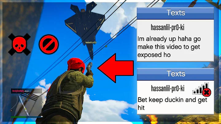 Trolling A F-160 Jet Tryhard Who Tries Booting Me off GTA Online