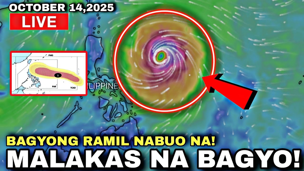 OCTOBER 14,2025 TUESDAY! MALAKAS NA BAGYONG RAMIL PA DIREKSYON SA LUZON! SUNOD NA LINDOL!