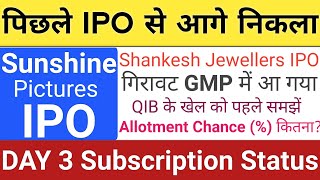 Sunshine Pictures IPO Allotment GMP | Shankesh Jewellers IPO GMP | Upcoming IPO | Stock Market Tak