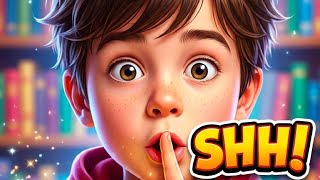 Leo's Library Adventure: The Magic of Inside Voices | Kids Bedtime Stories & Cartoons #moralstories