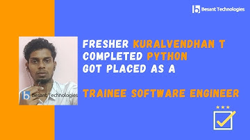 Besant Technologies | Kuralvendhan Got Placed as a Python Developer | 100% Placement in Chennai