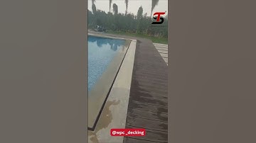 WPC decking installation in pool | #wpcdecking #poolflooring