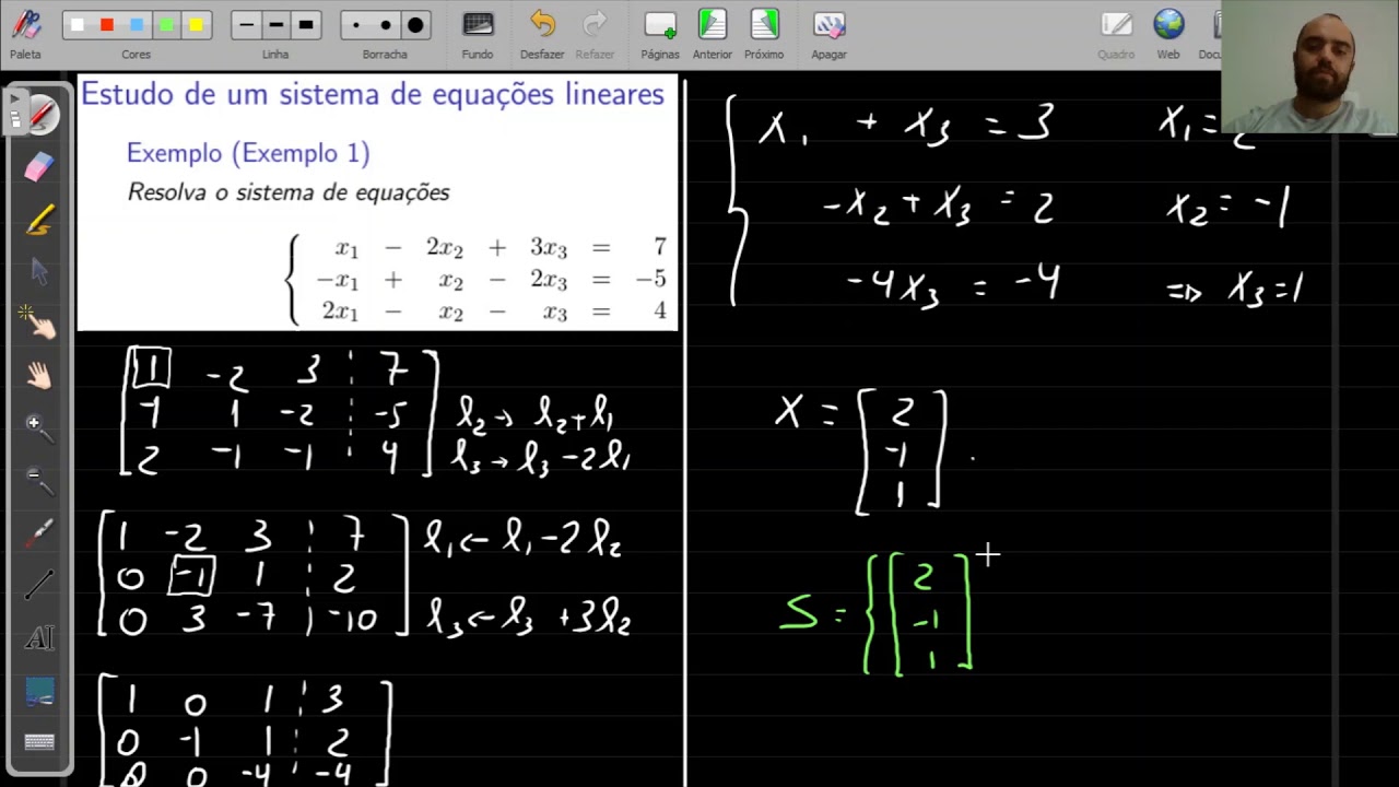 Cálculo III - Aula 19 -  Sistemas de Equações Lineares Algébricas Independência Linear 1/3