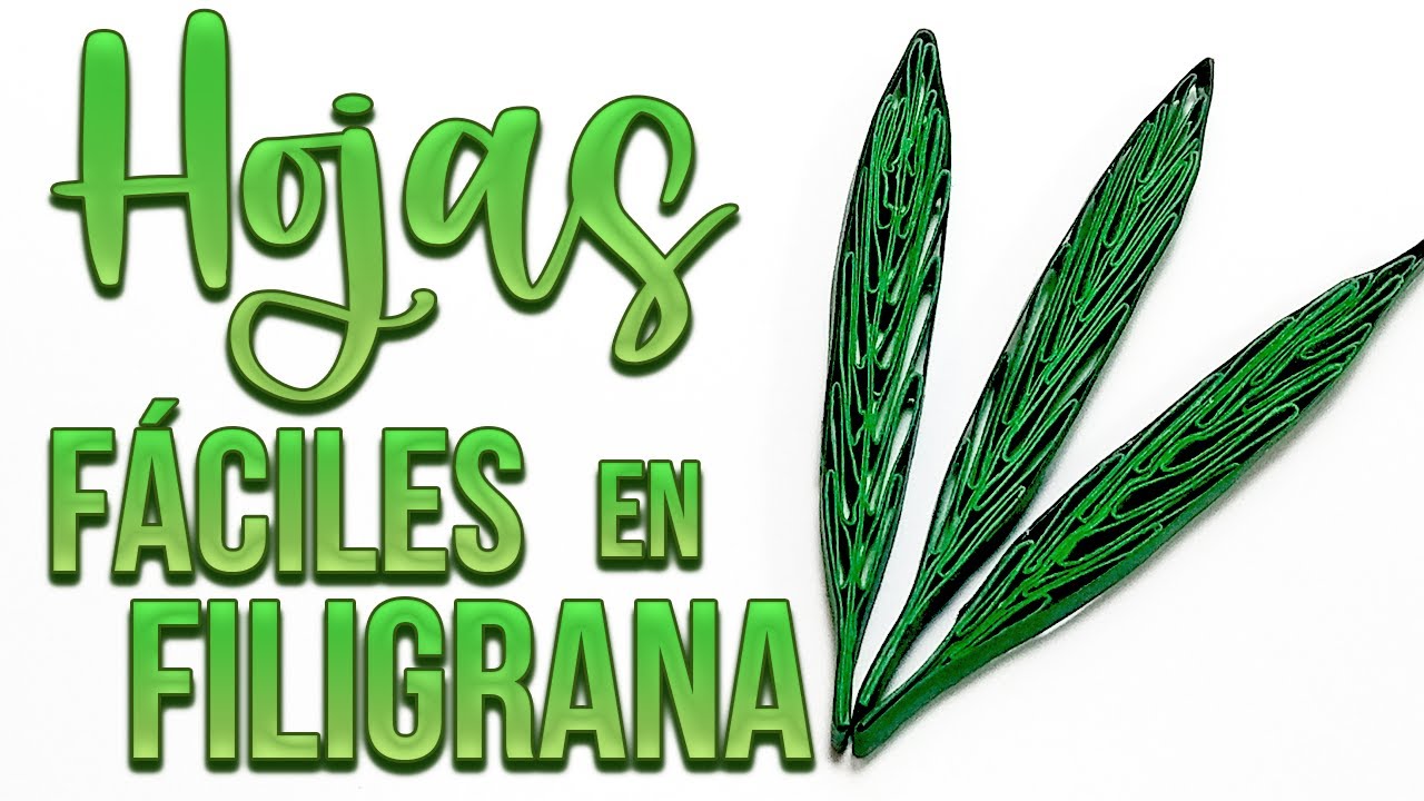 Filigrana paso a paso: Hojas en el tablero de Filigrana | Paper quilling Art | Tutorial