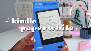 Kindle Paperwhite signature edition🐰| aesthetic unboxing, accessories, setup + features