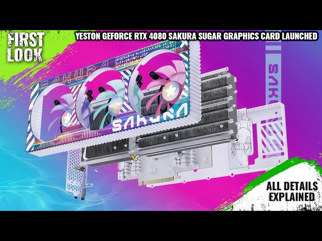 Yeston GeForce RTX 4080 Sakura Sugar Anime-inspired Graphics Card