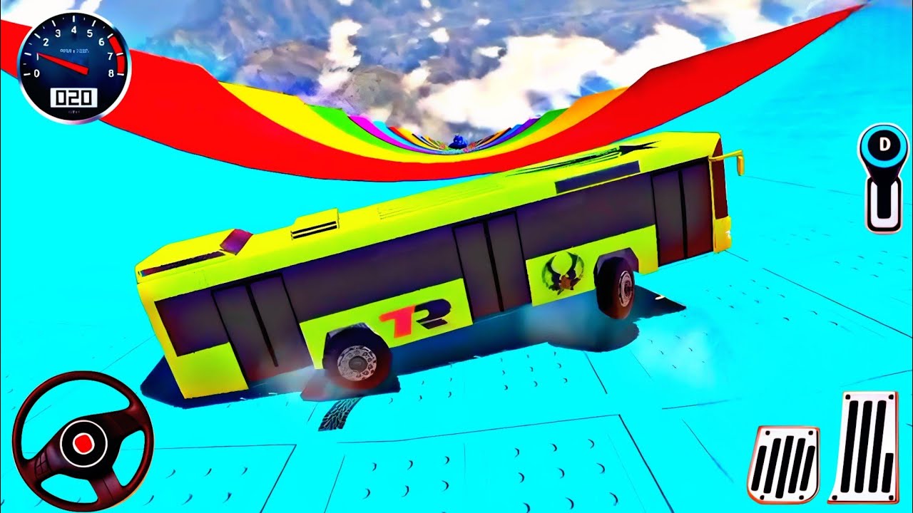 Impossible Crazy Mega Ramp Driving By Bus Simulator : Bus Stunt 3D ...