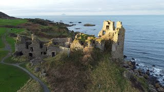 An Aerial View Of Dunure Castle.
