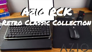 Azio Retro Classic Keyboard, Mouse and Mouse Pad Portable Version (RCK)