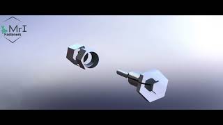 Thread Locker Full Nut With Single Slit, Head-Neck-Body-Tail Variant, Thread Locker, A Locknut