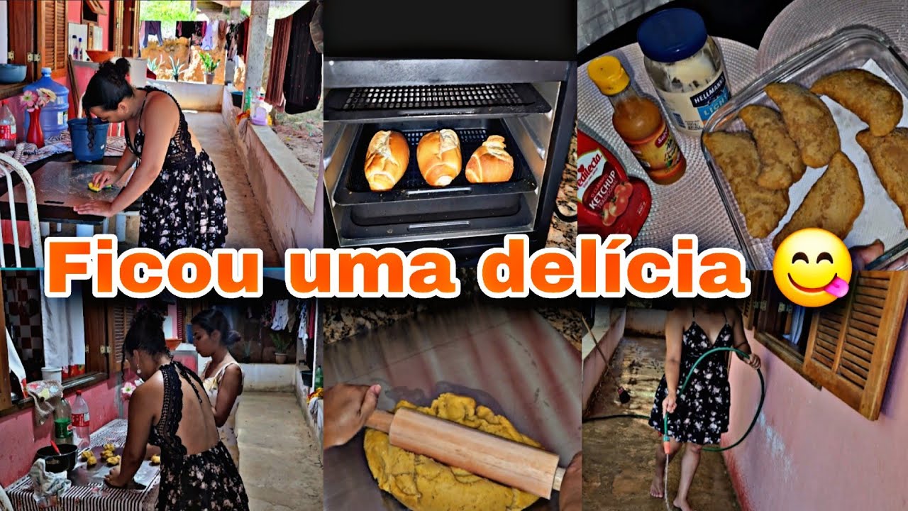 PREPAREI SALGADO PARA A JANTA DE DOMINGO! LIMPEI A VARANDA /PÃO SEMPRE FRESQUINHO! VLOG DE ROTINA 🥰