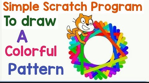 Simple Scratch Programming to draw a Colourful Circular Pattern~Scratch Programming~Scratch for kids