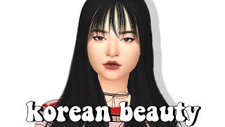 The Sims 4 CAS: Korean Beauty | FULL CC LIST & SIM DOWNLOAD