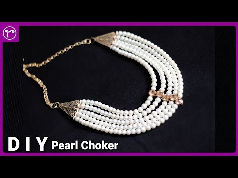 Pearl Beads Jewellery Making Easy Tutorial  पर्ल मोती आभूषण आसान  ट्यूटोरियल बनाना 