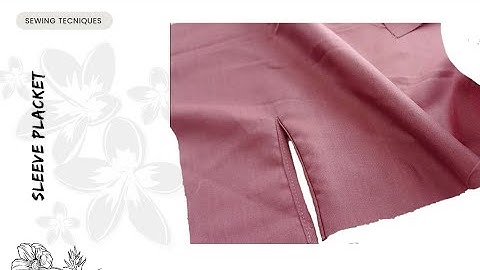 How to sew bias tape sleeve placket