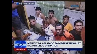 Mahigit 20, arestado sa magkakahiwalay na anti-drug operation