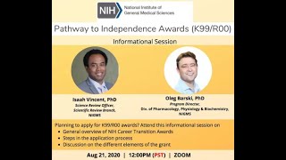 K99/R00 Pathways to Independence Awards - NIGMS (2020)