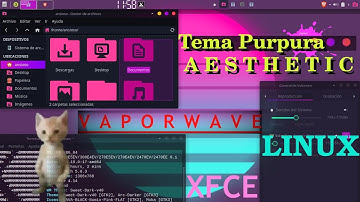 XFCE Tema Vaporwave para mx linux| Oscuro| Personalizando escritorio  Estilo purpura