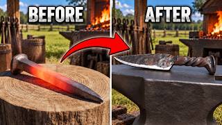 We Forged Knives from Rusted Railroad Spikes
