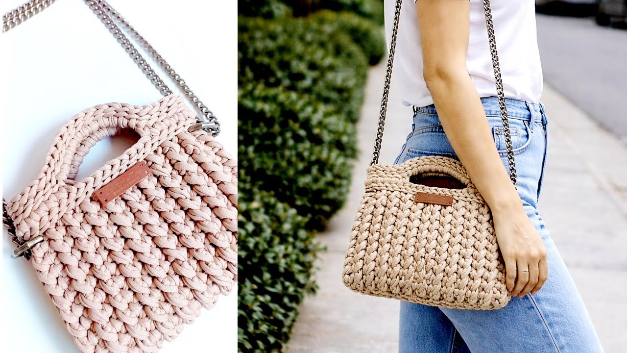 Bolsa de Crochê com Fio de Malha Diferenciada | FÁCIL e ECONÔMICA!