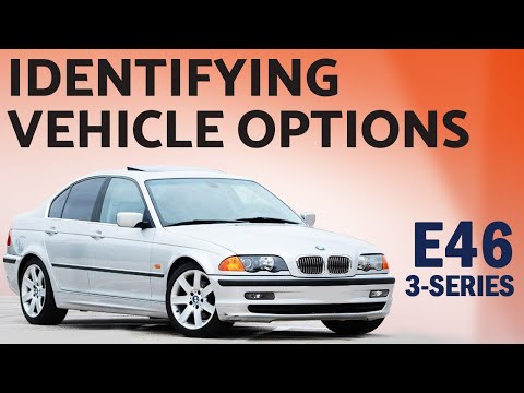 323i 및 325i용 차량 옵션을 식별하는 BMW E46 3 시리즈