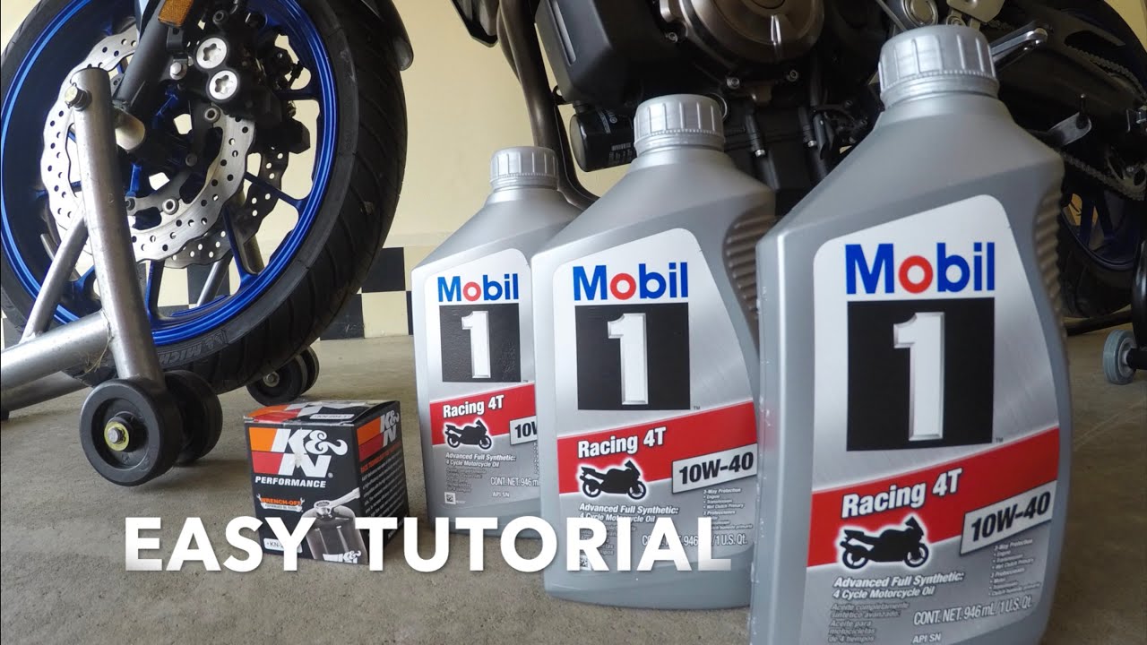 EASY OIL CHANGE TUTORIAL FOR YAMAHA MT07 / FZ07 (K&N AND MOBIL 1) YouTube