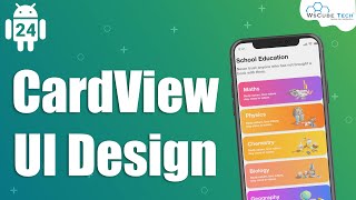 Card View UI Design Android Studio - Material Design | Android Tutorial App UI screenshot 2