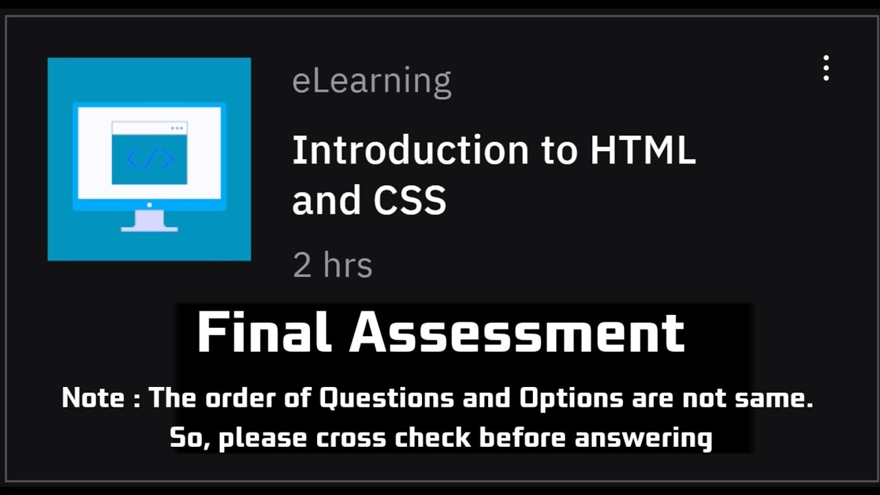 Final Assessment || Introduction to HTML and CSS #finalassignment #ibm ...