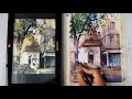 Temple painting in watercolor  simple watercolor live painting demo by shashank shukla