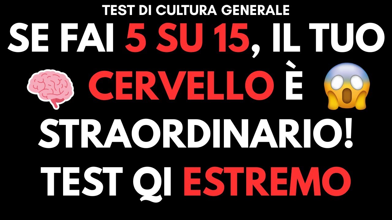 Il 99% FALLISCE questo Quiz! CE LA FAI con 8 su 25? Sfida Mentale | Trivia