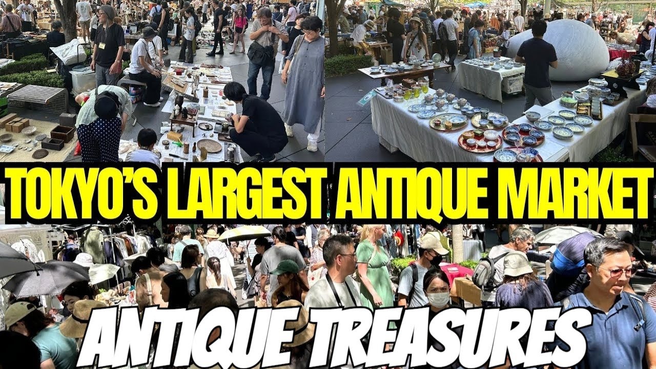 The BIGGEST Antique Market in Tokyo : INSANE Treasures & Bargains Finds ! 🇯🇵 💎💸
