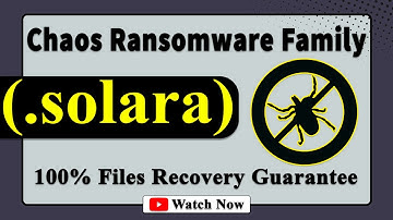 || SOLVED ✅🔘|| Solara (.solara) Chaos family ransomware virus - removal and decryption