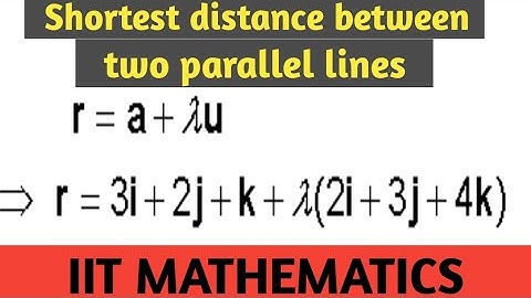 how to find Shortest distance between two parallel line