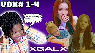 'XG VOX'#1-4 (JURIA, CHISA, HINATA) - REACTION TO RIDE, PEACHES , NOBODY LOVE & DEAR NAME #XG #quani