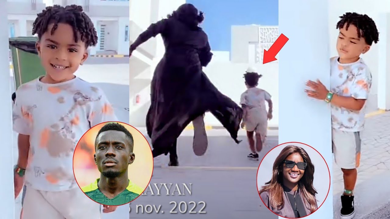 Le fils idrissa gana guéye en mode course avec awa baldé au Quatar le lendemain du match Sénégal