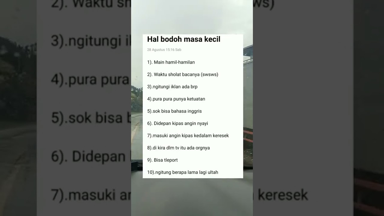 hal bodoh waktu kecil 