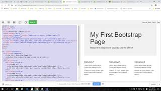 My first Bootstrap web pages (from W3schools.com)