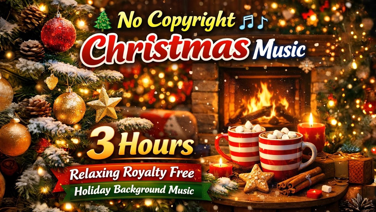 🎄 No Copyright Christmas Music 🎶 3 Hours Relaxing Royalty Free Holiday ...